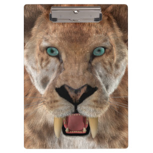 Säbelzahn-Ttiger oder Smilodon Klemmbrett