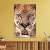 Säbelzahn-Ttiger oder Smilodon Leinwanddruck (Insitu (Wohnzimmer))