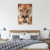 Säbelzahn-Ttiger oder Smilodon Leinwanddruck (Insitu (Schlafzimmer))