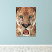 Säbelzahn-Ttiger oder Smilodon Leinwanddruck (Insitu (Holzboden))