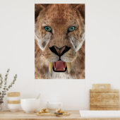 Säbelzahn-Ttiger oder Smilodon Poster (Küche)