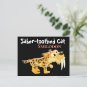 Säbelzahnkatze Postkarte (Stehend Vorderseite)