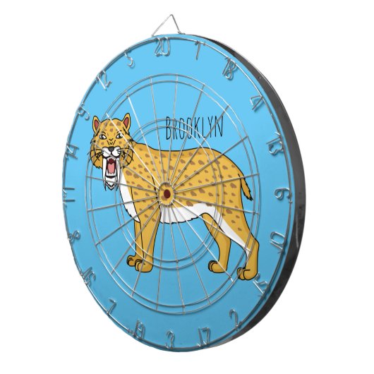 Säbelzahntiger Dartscheibe (Vorderseite rechts)