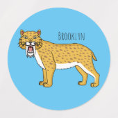 Säbelzahntiger Etiketten (Design 2)