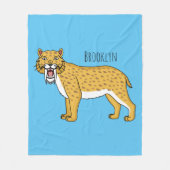 Säbelzahntiger Fleecedecke (Vorderseite)