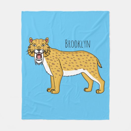 Säbelzahntiger Fleecedecke (Vorderseite)