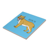 Säbelzahntiger Fliese (Seite)