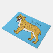 Säbelzahntiger Fußmatte (Schrägansicht)