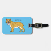 Säbelzahntiger Gepäckanhänger (Vorderseite horizontal)