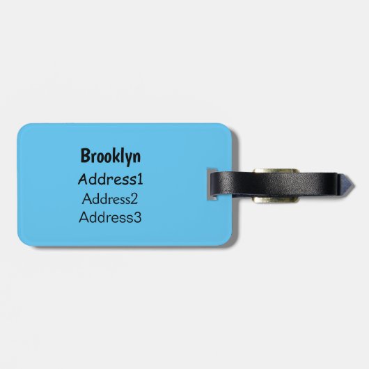 Säbelzahntiger Gepäckanhänger (Rückseite horizontal)