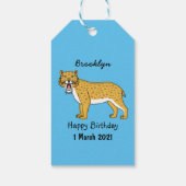 Säbelzahntiger Geschenkanhänger (Rückseite)