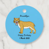 Säbelzahntiger Geschenkanhänger (Rückseite)