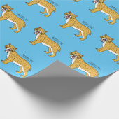 Säbelzahntiger Geschenkpapier (Ecke)