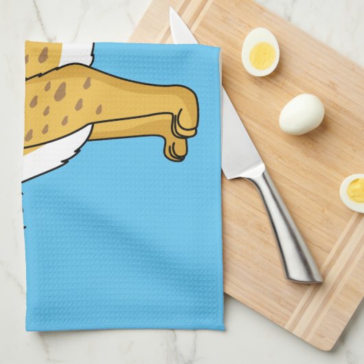 Säbelzahntiger Geschirrtuch (Viertel Falte)