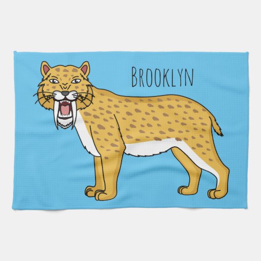 Säbelzahntiger Geschirrtuch (Horizontal)