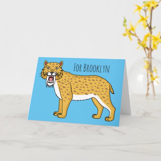 Säbelzahntiger Karte (Gelbe Blume)