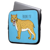 Säbelzahntiger Laptopschutzhülle (Vorderseite Links)