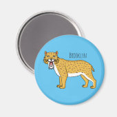 Säbelzahntiger Magnet (Vorderseite/Rückseite)