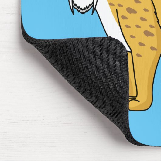 Säbelzahntiger Mousepad (Ecke)
