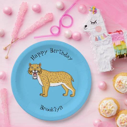 Säbelzahntiger Pappteller (Party)