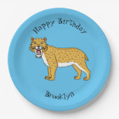 Säbelzahntiger Pappteller (Vorderseite)