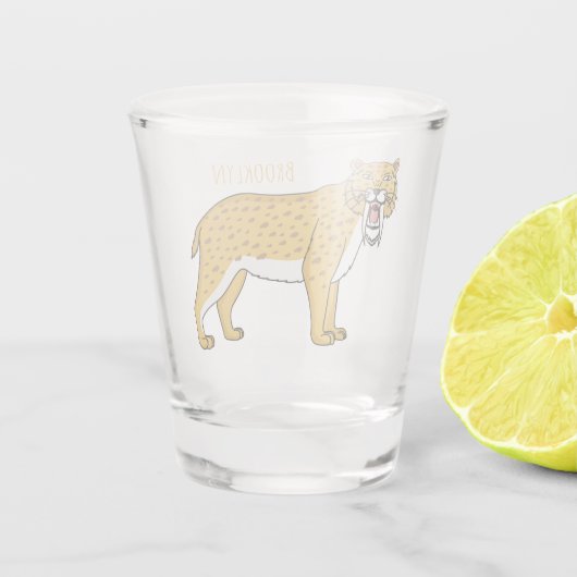 Säbelzahntiger Schnapsglas (Rückseite)