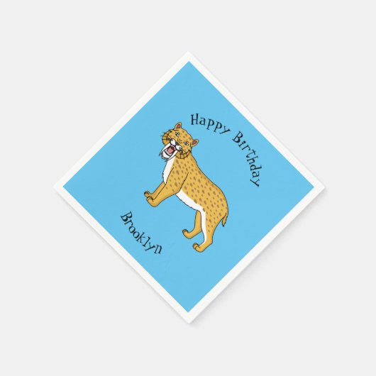 Säbelzahntiger Serviette (Ecke)