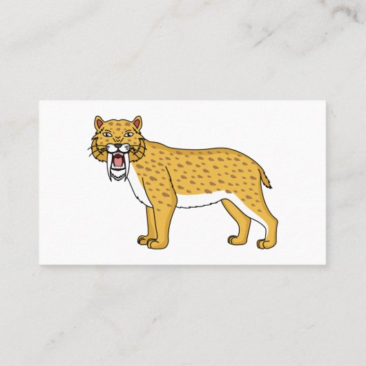 Säbelzahntiger Visitenkarte (Rückseite)