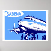 Sabena Airlines retro vektorart Poster (Vorne)