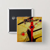 Sabena Art Deco Compass Button (Vorne & Hinten)