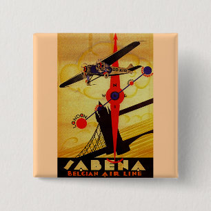 Sabena Art Deco Compass Button