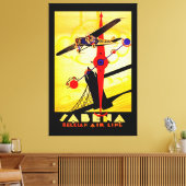 Sabena Art Deco Compass Leinwanddruck (Insitu (Wohnzimmer))