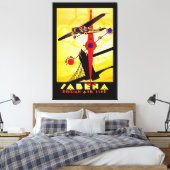 Sabena Art Deco Compass Leinwanddruck (Insitu (Schlafzimmer))