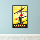 Sabena Art Deco Compass - M Leinwanddruck (Insitu (Holzboden))