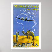 Sabena ~ Belgique Congo Poster (Vorne)