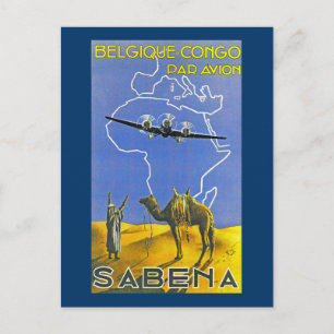 Sabena ~ Belgique Congo Postkarte