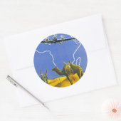 Sabena ~ Belgique Congo Runder Aufkleber (Umschlag)