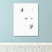 Saber A Siberian Husky Zeichne Art Blue Eyes Leinwanddruck (Insitu (Holzboden))