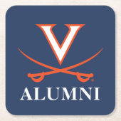 Saber Alumni Rechteckiger Pappuntersetzer (Vorderseite)