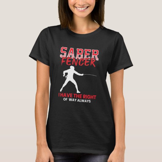 Saber Fencer - Fencing Coach Combat Sport Swordmas T-Shirt (Vorderseite)