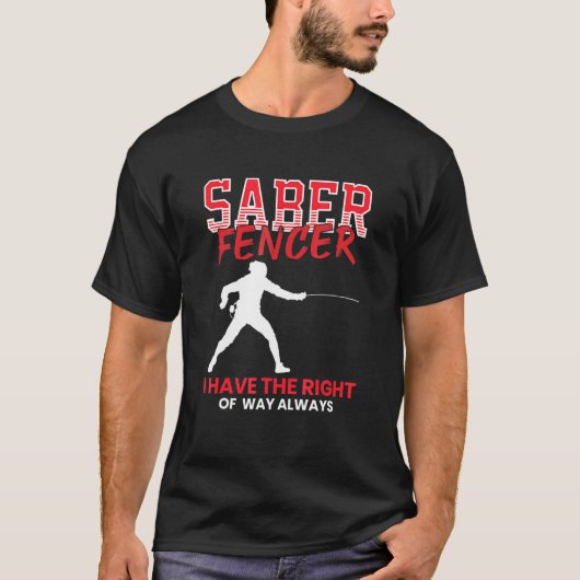 Saber Fencer - Fencing Coach Combat Sport Swordmas T-Shirt (Vorderseite)
