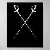 Saber fencing Schwerter martial Arts Fencer Duel Poster (Vorne)