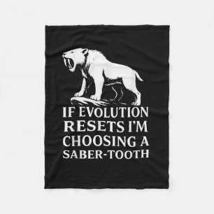 Saber Tooth Tiger Evolution Reset Vintag Animal L Fleecedecke