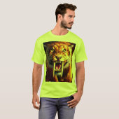 Saber-Tooth Tiger Hi-Vis Arbeit T-Shirt (Vorne ganz)