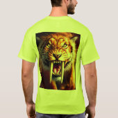 Saber-Tooth Tiger Hi-Vis Arbeit T-Shirt (Rückseite)