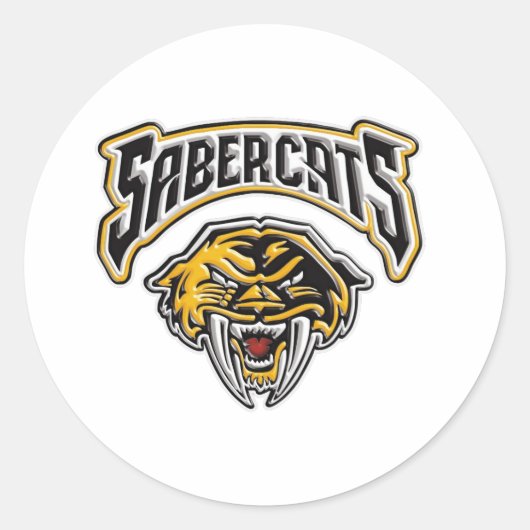 Sabercats Youth Football & Cheer Runder Aufkleber (Vorderseite)