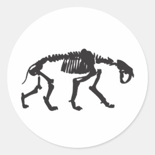 sabertooth runder aufkleber
