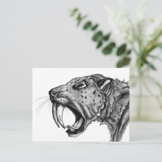 saberzahnsPENCIL Postkarte (Stehend Vorderseite)