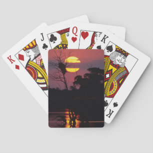 Sabi Fluss bei Sonnenuntergang, Kruger-Nationalpar Spielkarten