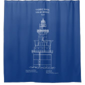 Sabine Bank Lighthouse - Texas - AD Duschvorhang (Vorderseite)